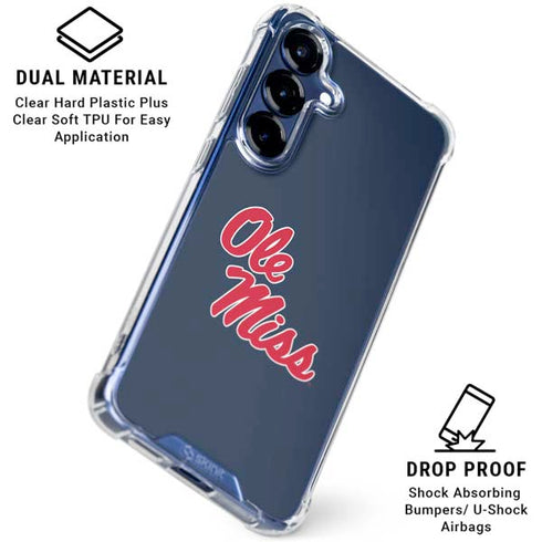 University of Mississippi Rebels Ole Miss Galaxy S25 Clear Case