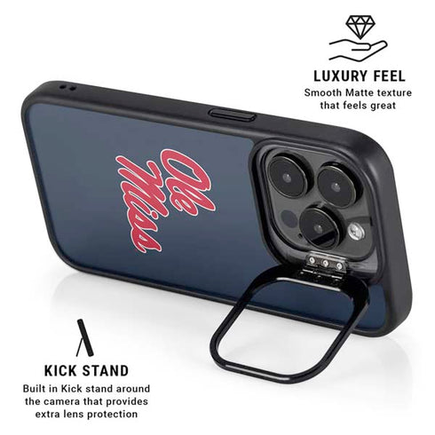 University of Mississippi Rebels Ole Miss iPhone 14 Pro Max Kickstand Case