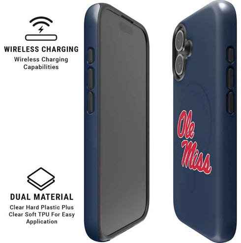University of Mississippi Rebels Ole Miss iPhone 16 Plus Magsafe Impact Case