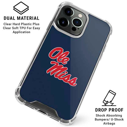 University of Mississippi Rebels Ole Miss iPhone 16 Pro Max Clear Case