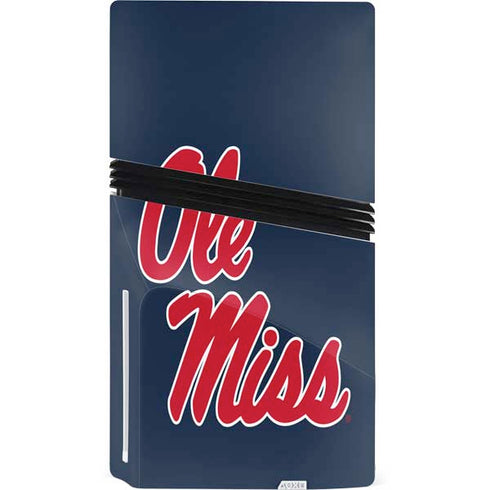 University of Mississippi Rebels Ole Miss PS5 Pro Disk Console Skin