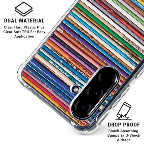 Records Music Galaxy A36 5G Clear Case