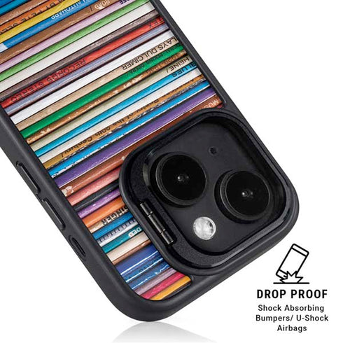 Records Music iPhone 14 Kickstand Case