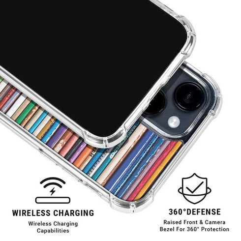 Records Music iPhone 15 Clear Case