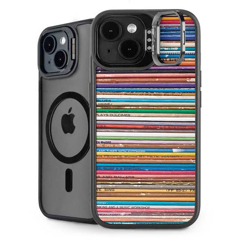 Records Music iPhone 15 Plus Kickstand Case
