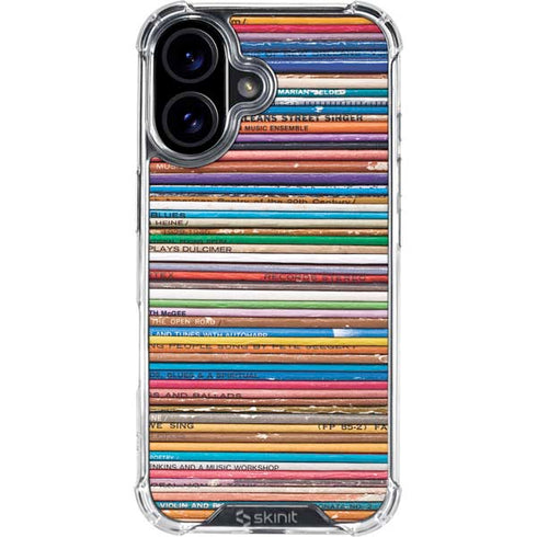 Records Music iPhone 16 Clear Case