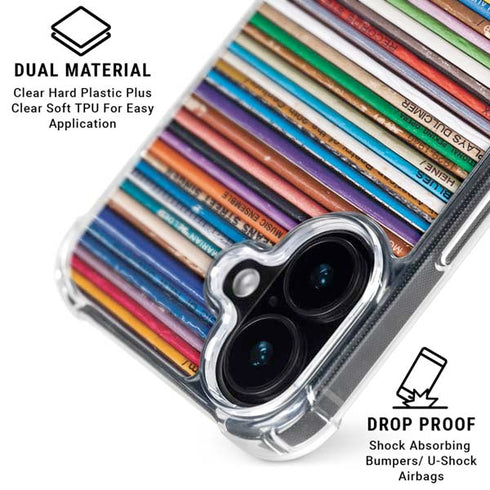 Records Music iPhone 16 Clear Case