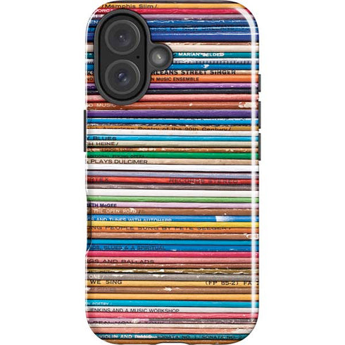 Records Music iPhone 16 Plus Impact Case