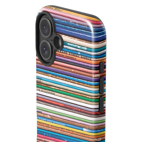 Records Music iPhone 16 Plus Impact Case