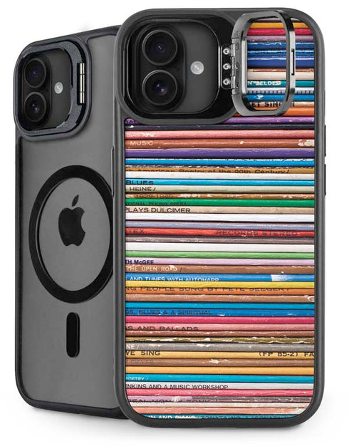 Records Music iPhone 16 Plus Kickstand Case