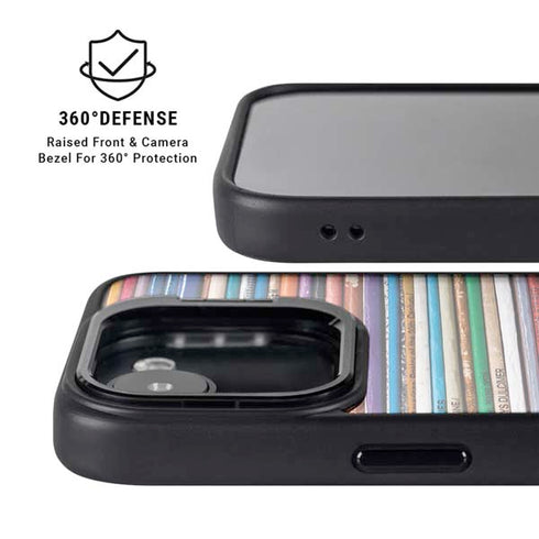 Records Music iPhone 16e Kickstand Case
