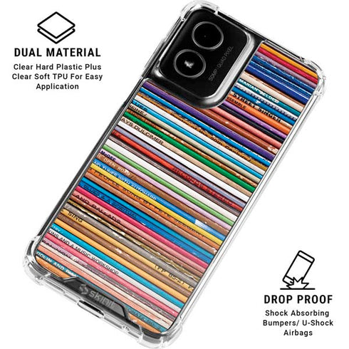 Records Music Moto G Power 5G (2024) Clear Case