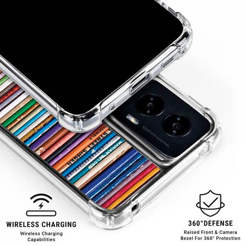 Records Music Moto G Power 5G (2024) Clear Case
