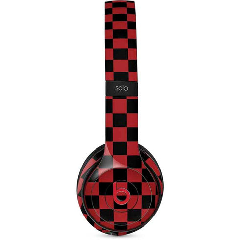 Red and Black Checkerboard Beats Solo 3 Wireless Skin