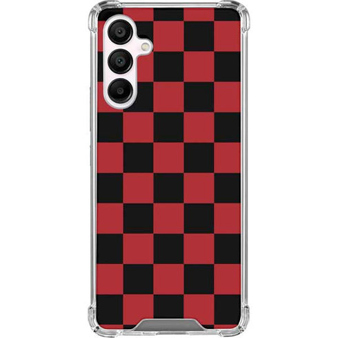 Red and Black Checkerboard Galaxy A16 5G Clear Case