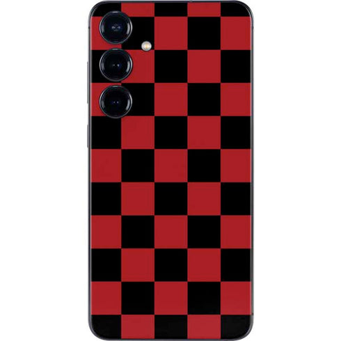 Red and Black Checkerboard Galaxy A16 5G Skin