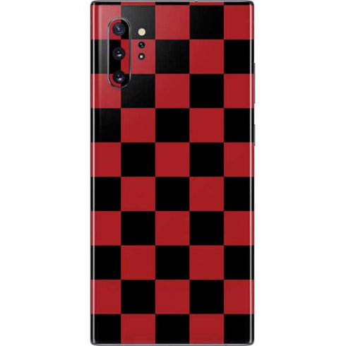 Red and Black Checkerboard Galaxy Note 10 Plus Skin
