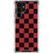 Red and Black Checkerboard Galaxy S23 Ultra Clear Case