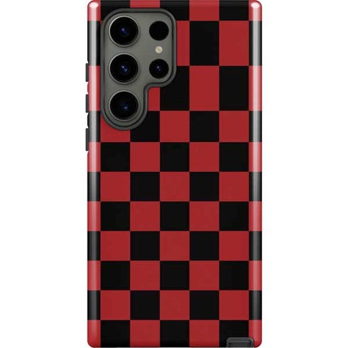 Red and Black Checkerboard Galaxy S23 Ultra Pro Case