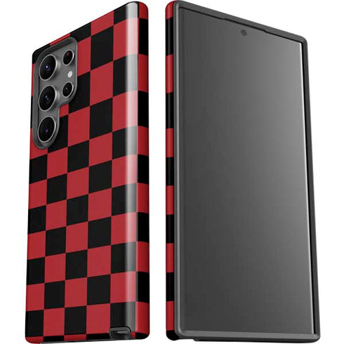 Red and Black Checkerboard Galaxy S23 Ultra Pro Case