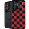 Red and Black Checkerboard Galaxy S24 FE Kickstand Case