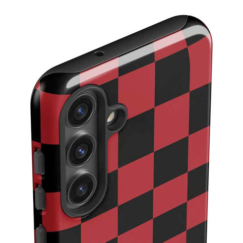 Red and Black Checkerboard Galaxy S25 Impact Case