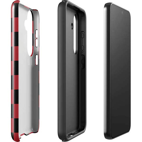 Red and Black Checkerboard Galaxy S25 Impact Case