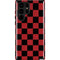 Red and Black Checkerboard Galaxy Cases