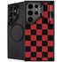 Red and Black Checkerboard Galaxy Cases