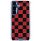 Red and Black Checkerboard Galaxy S25 Plus Clear Case