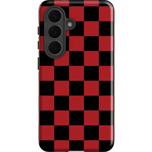 Red and Black Checkerboard Galaxy S26 Impact Case