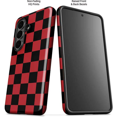 Red and Black Checkerboard Galaxy S26 Plus Impact Case