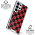 Red and Black Checkerboard Galaxy S26 Ultra Clear Case
