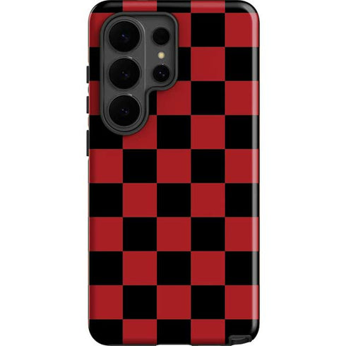 Red and Black Checkerboard Galaxy S26 Ultra Impact Case