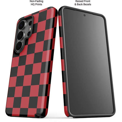 Red and Black Checkerboard Galaxy S26 Ultra Impact Case