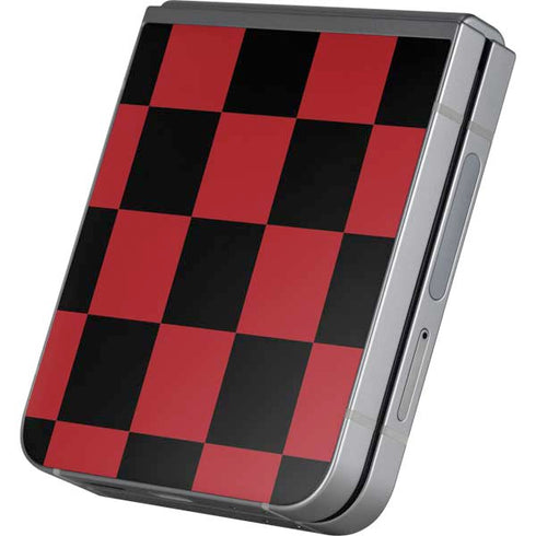 Red and Black Checkerboard Galaxy Z Flip6 Skin