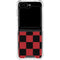 Red and Black Checkerboard Galaxy Z Flip6 Clear Case
