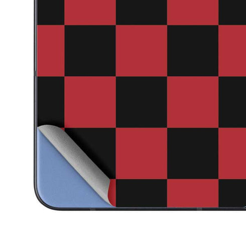 Red and Black Checkerboard Galaxy Z Fold5 5G Skin
