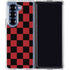 Red and Black Checkerboard Galaxy Z Fold6 Clear Case