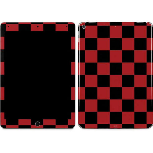 Red and Black Checkerboard iPad Skins