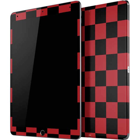 Red and Black Checkerboard iPad Skins