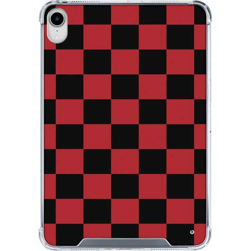 Red and Black Checkerboard iPad 11th Gen (2025) Clear Case