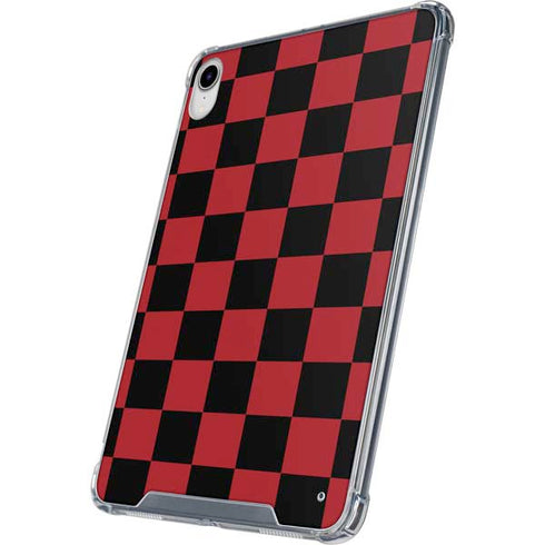 Red and Black Checkerboard iPad 11th Gen (2025) Clear Case