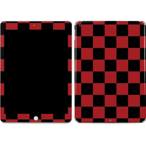 Red and Black Checkerboard Apple iPad Skin