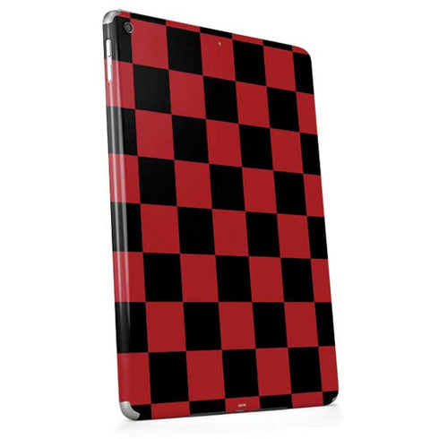 Red and Black Checkerboard Apple iPad Skin