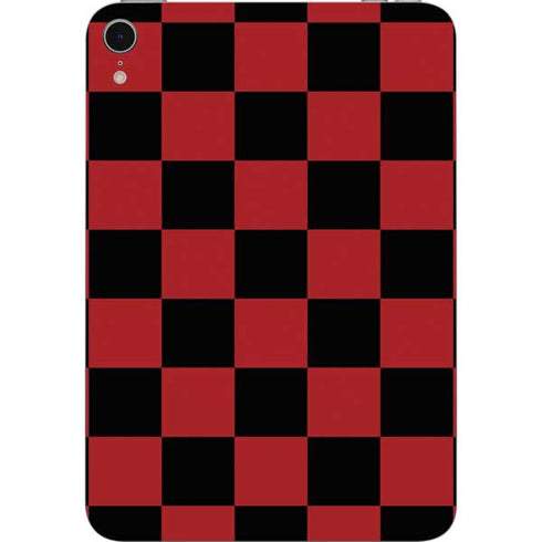 Red and Black Checkerboard Apple iPad Mini Skin