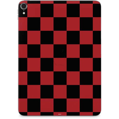 Red and Black Checkerboard Apple iPad Pro Skin