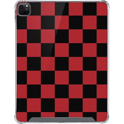 Red and Black Checkerboard iPad Cases