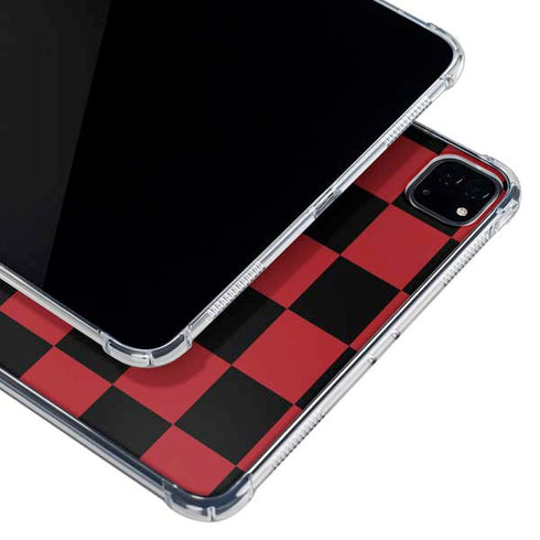 Red and Black Checkerboard iPad Cases