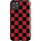 Red and Black Checkerboard iPhone Cases